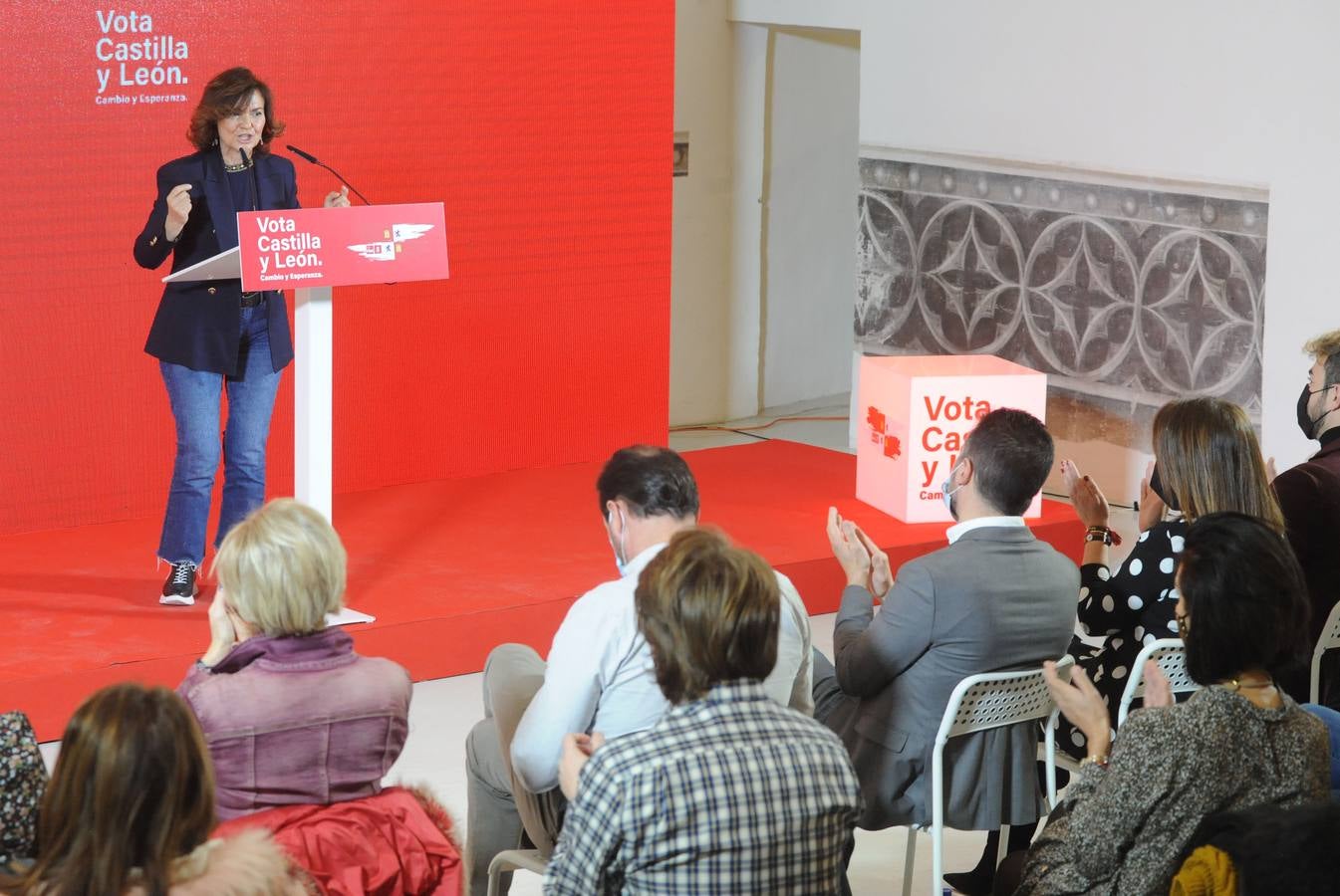 Fotos: Acto político del PSOE en Medina del Campo con Luis Tudanca y Carmen Calvo