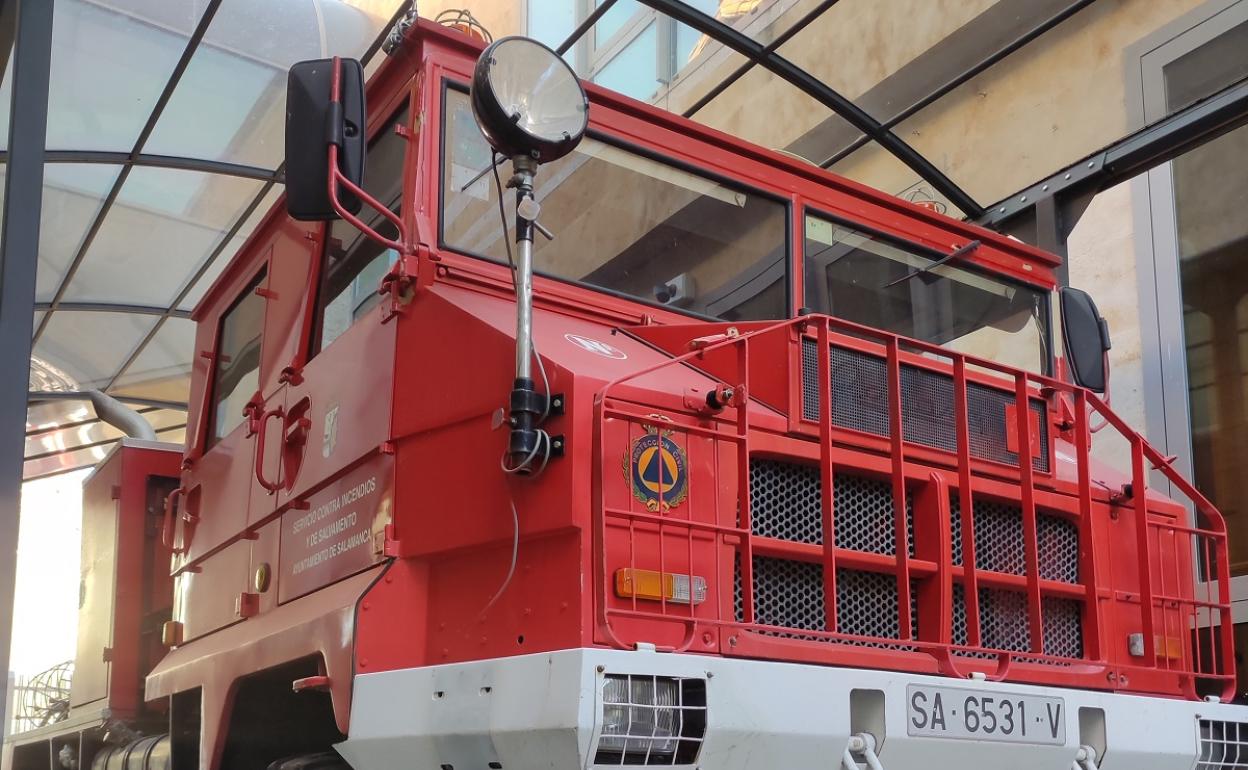 Camión de Bomberos Pegaso 3046/10 expuesto en el Museo de Historia de Automoción. 