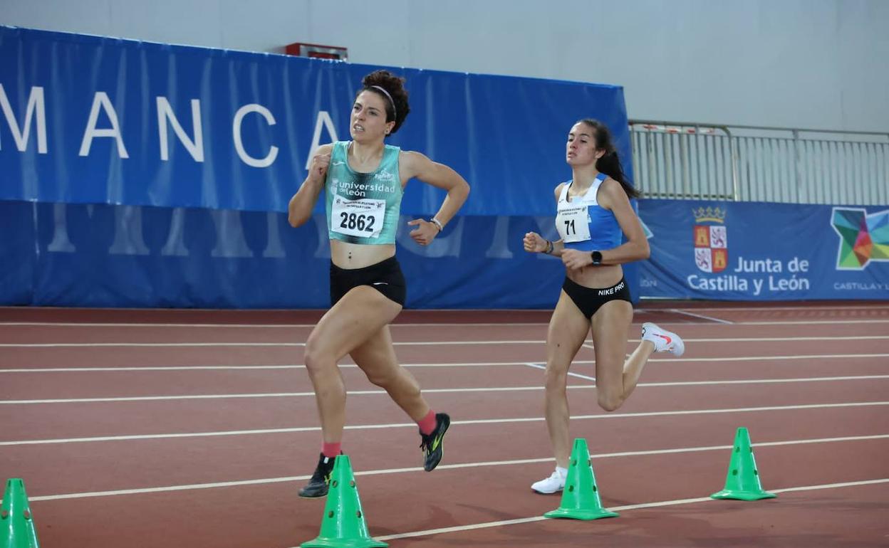 Sandra San Miguel, durante su participación en los campeonatos autonómicos.