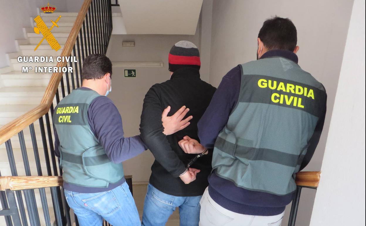 El detenido por la Guardia Civil en Salamanca. 