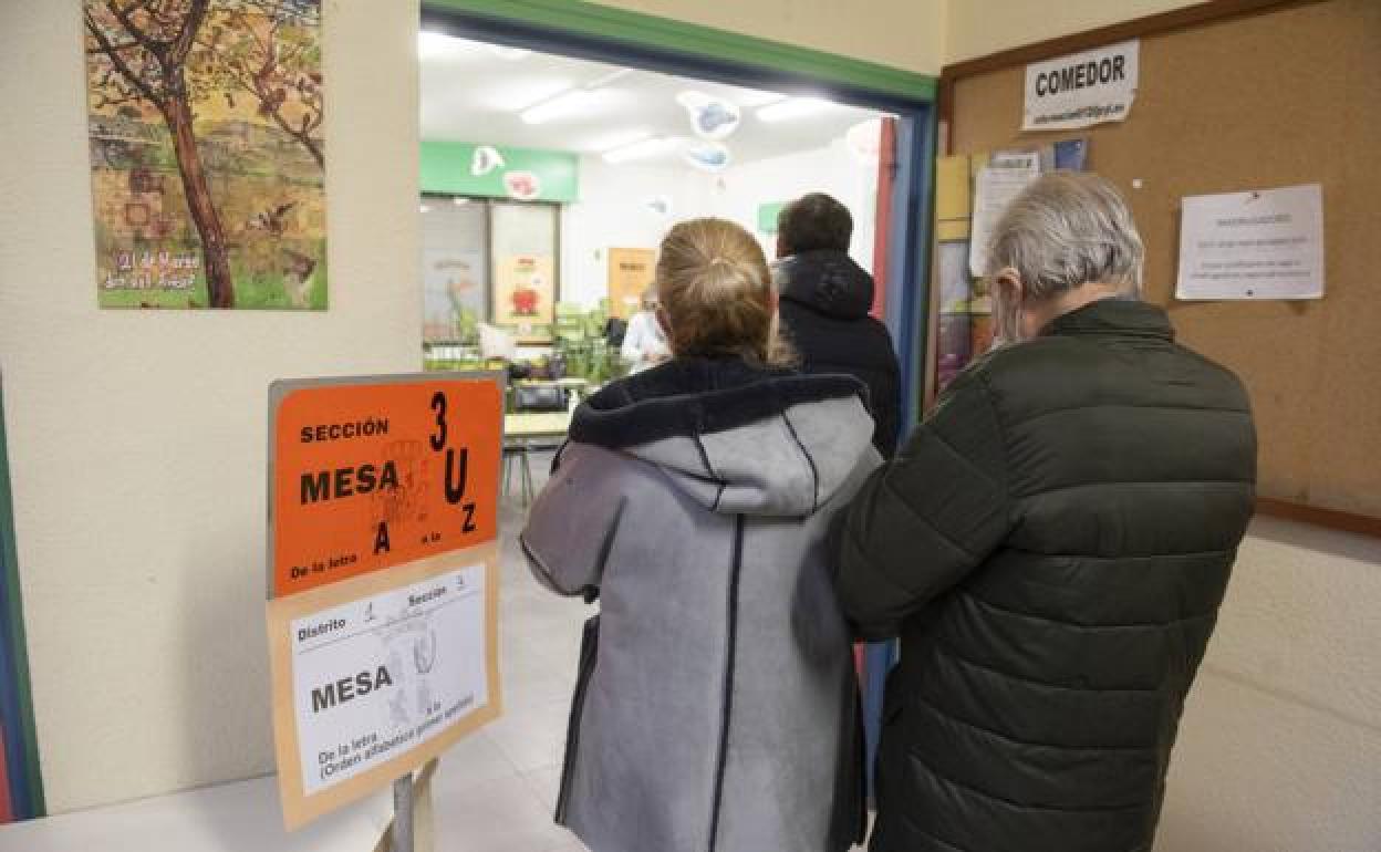 Colegio electoral en Segovia capital, durante la jornada del domingo. 