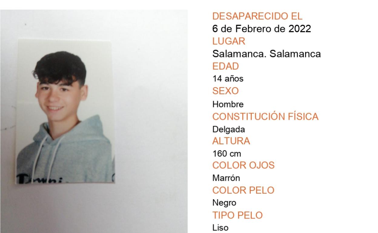 Buscan a un menor de 14 años desaparecido en Salamanca desde hace 13 días |  El Norte de Castilla