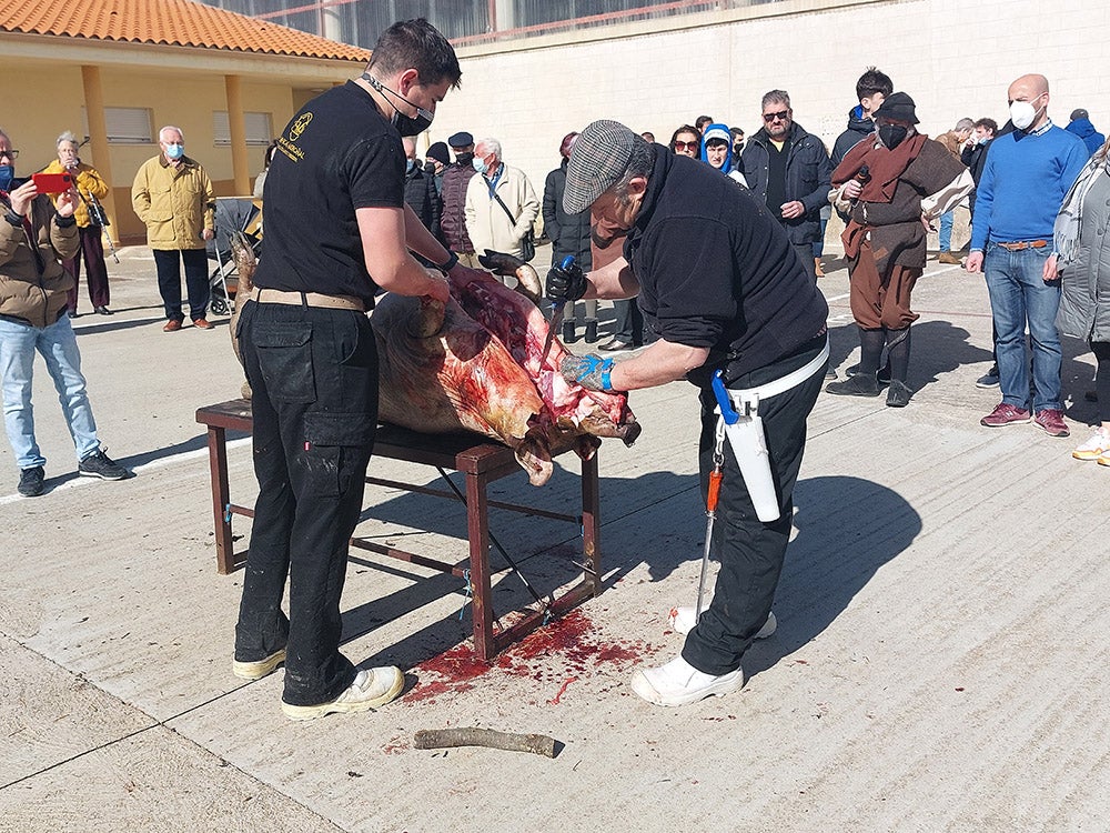 Los vecinos de Tamames disfrutan de su tradicional matanza