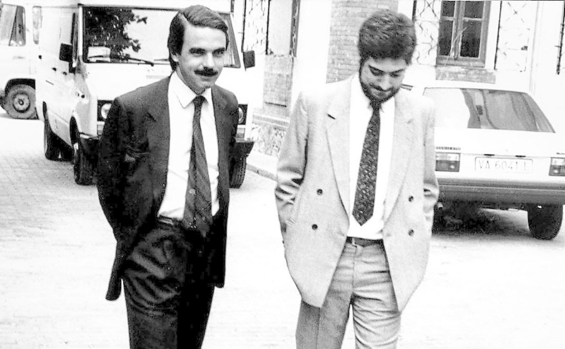 Miguel Ángel Rodríguez y Aznar en el Colegio de la Asunción en 1987. 