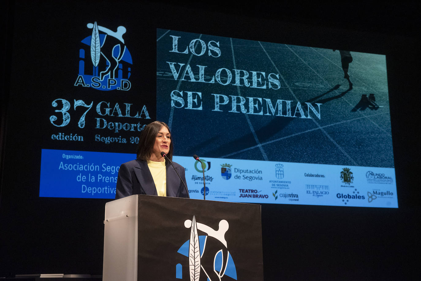 Gala del deporte segoviana celebrada en el teatro Juan Bravo.