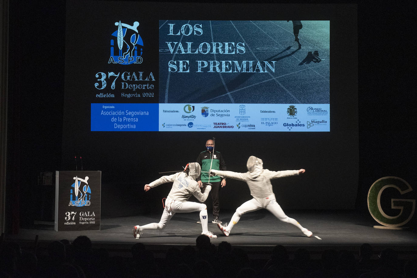 Gala del deporte segoviana celebrada en el teatro Juan Bravo.