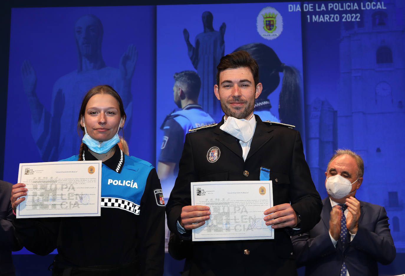 Fotos: La Policía Local de Palencia festeja al Santo Ángel