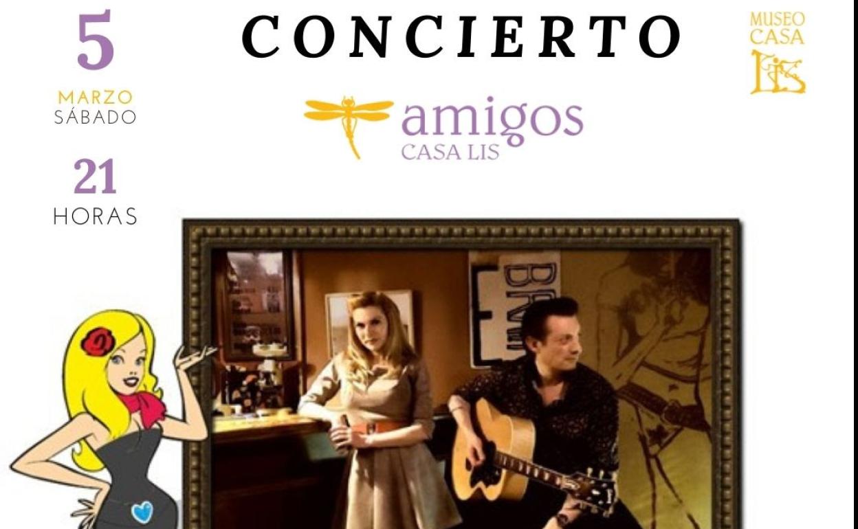 Cartel para el concierto que se celebrará en la Casa Lis. 