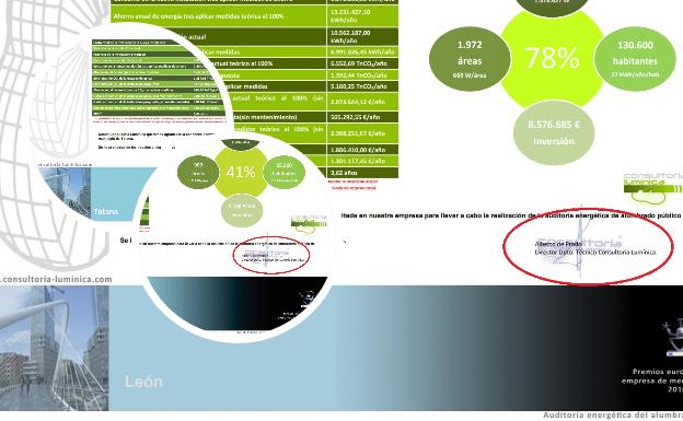 Imagenes de las auditorías de León y de Totana firmadas por la misma persona