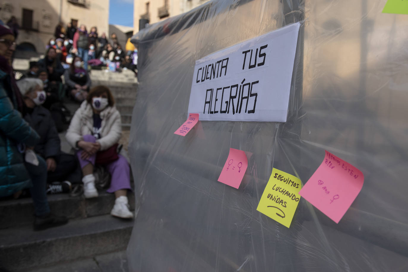 Manifestación del 8M por las calles de Segovia.