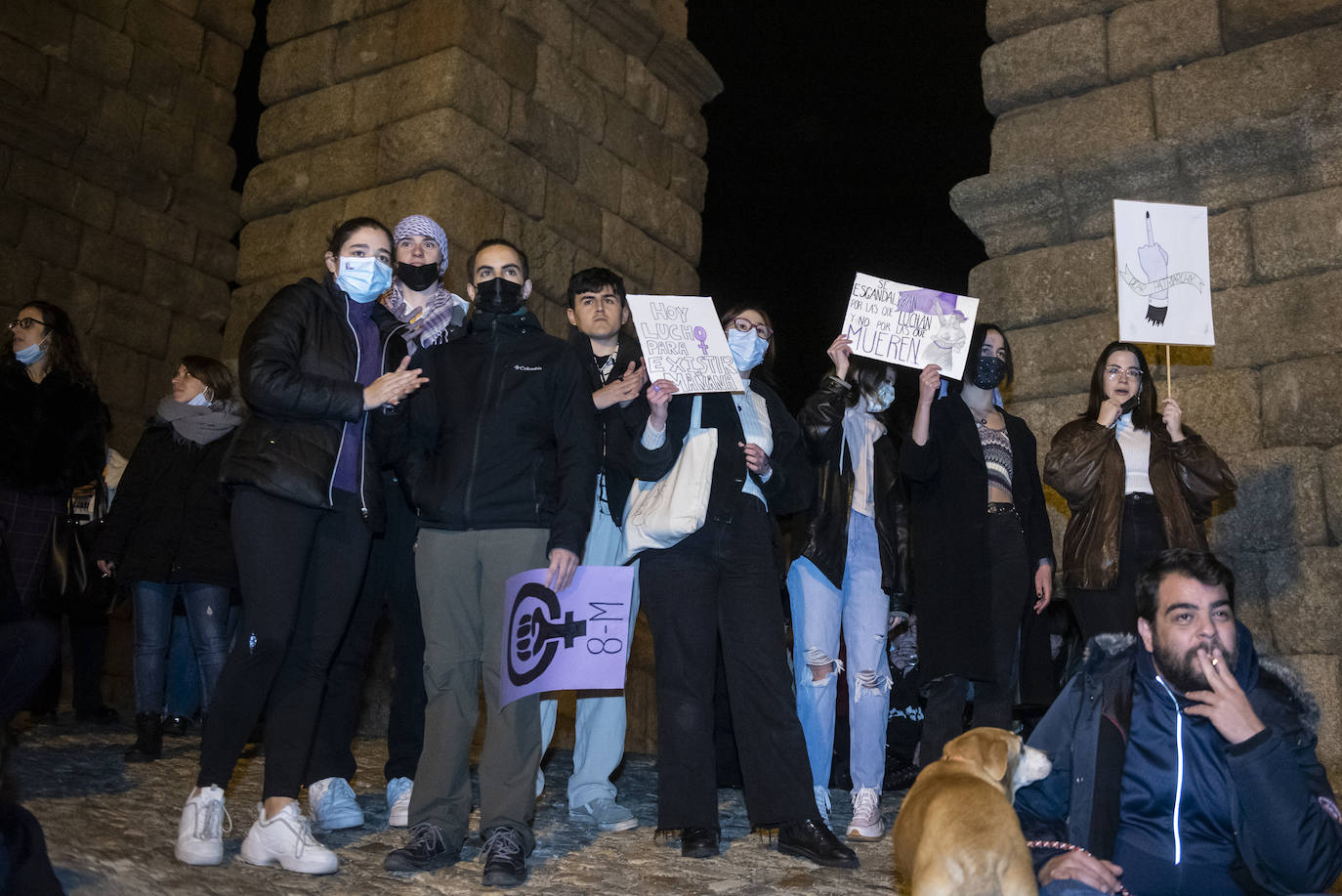Manifestación del 8M por las calles de Segovia.