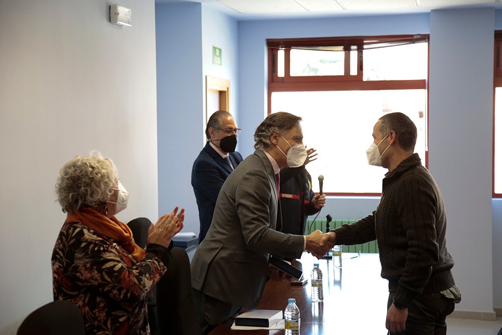 Recuperación de la festividad de San Juan Dios en el Parque de Bomberos de Salamanca tras no poder homenajear a veteranos y jubilados en los dos últimos años