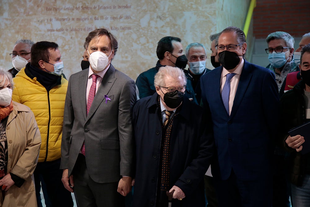 Recuperación de la festividad de San Juan Dios en el Parque de Bomberos de Salamanca tras no poder homenajear a veteranos y jubilados en los dos últimos años