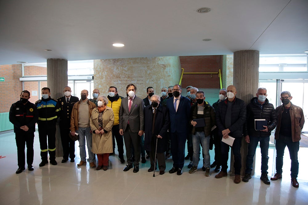 Recuperación de la festividad de San Juan Dios en el Parque de Bomberos de Salamanca tras no poder homenajear a veteranos y jubilados en los dos últimos años