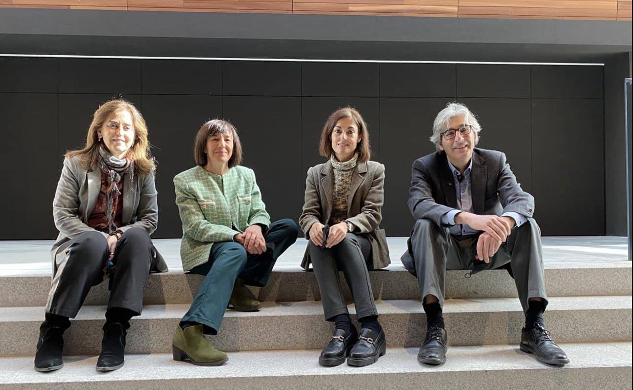 De izquierda a derecha. Matilde Alonso, Helena Castán, Azucena Escudero y Benjamín Sahelices.