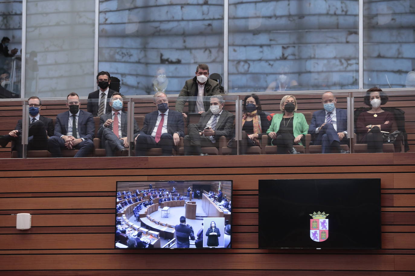 Diferentes momentos del acto de constitución de las Cortes. 