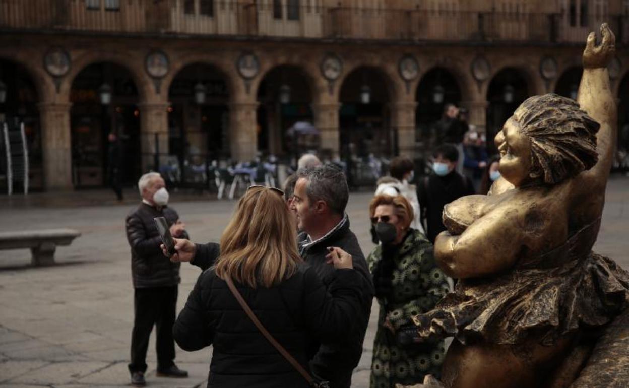 Turistas en la Plaza Mayor