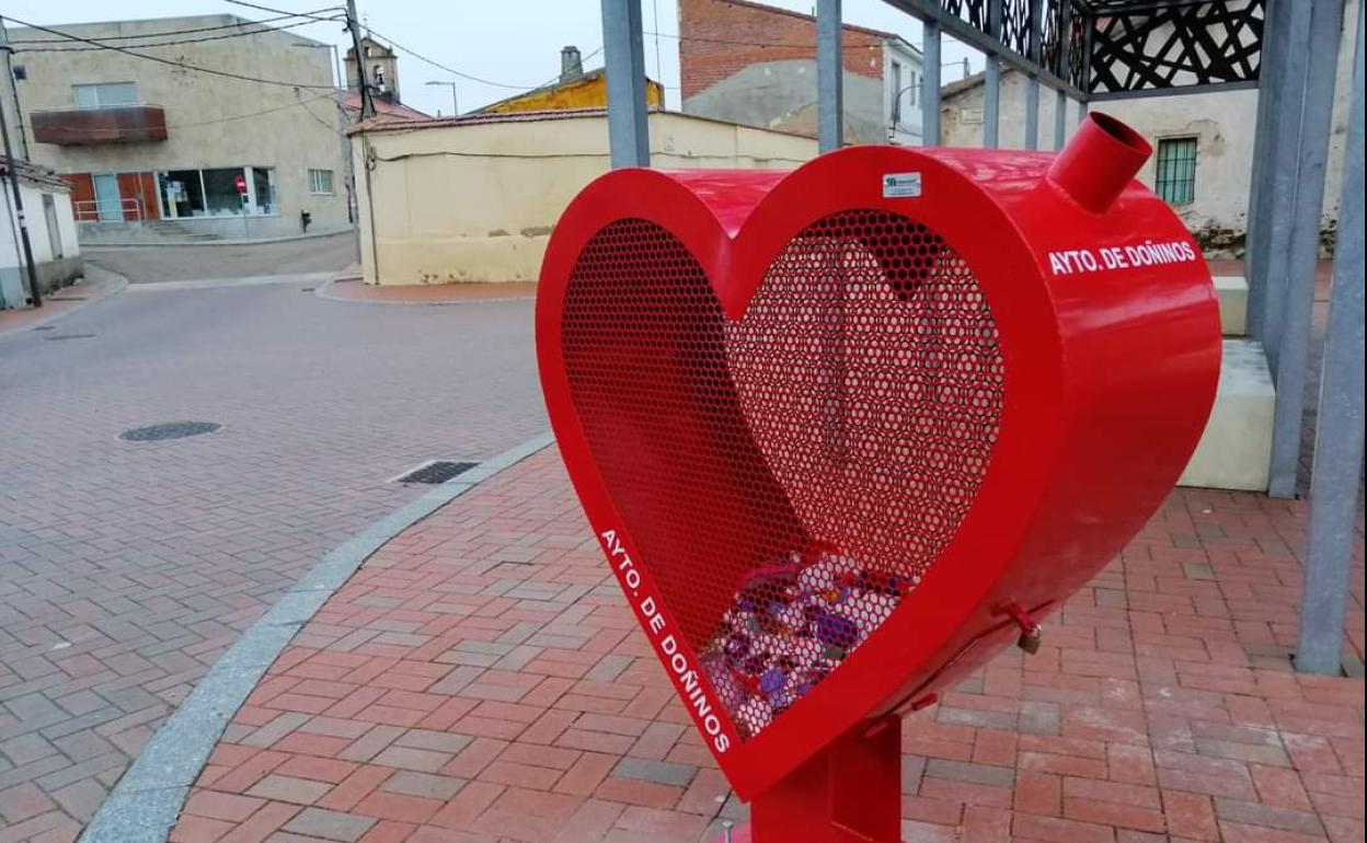 Punto de recogida de tapones. 