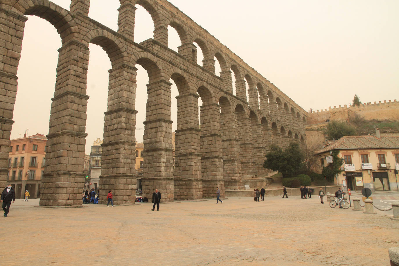 Las calles de Segovia, este martes. 