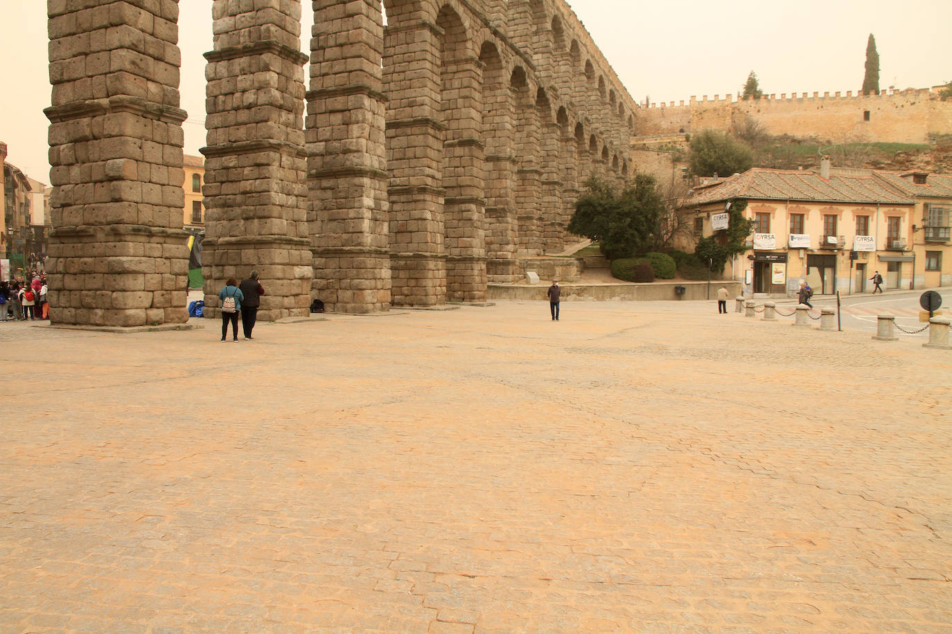 Las calles de Segovia, este martes. 