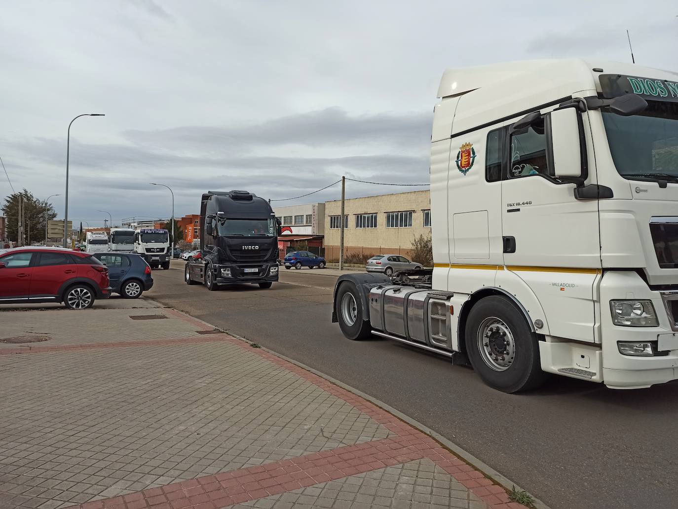 Fotos: La caravana de camiones, a su paso por Valladolid