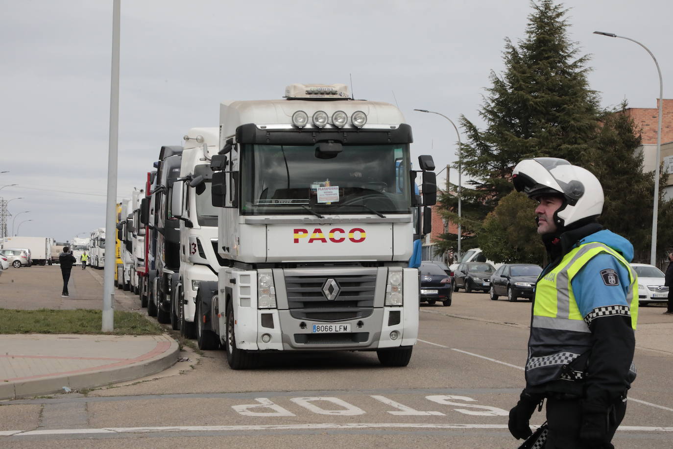 Fotos: La caravana de camiones, a su paso por Valladolid