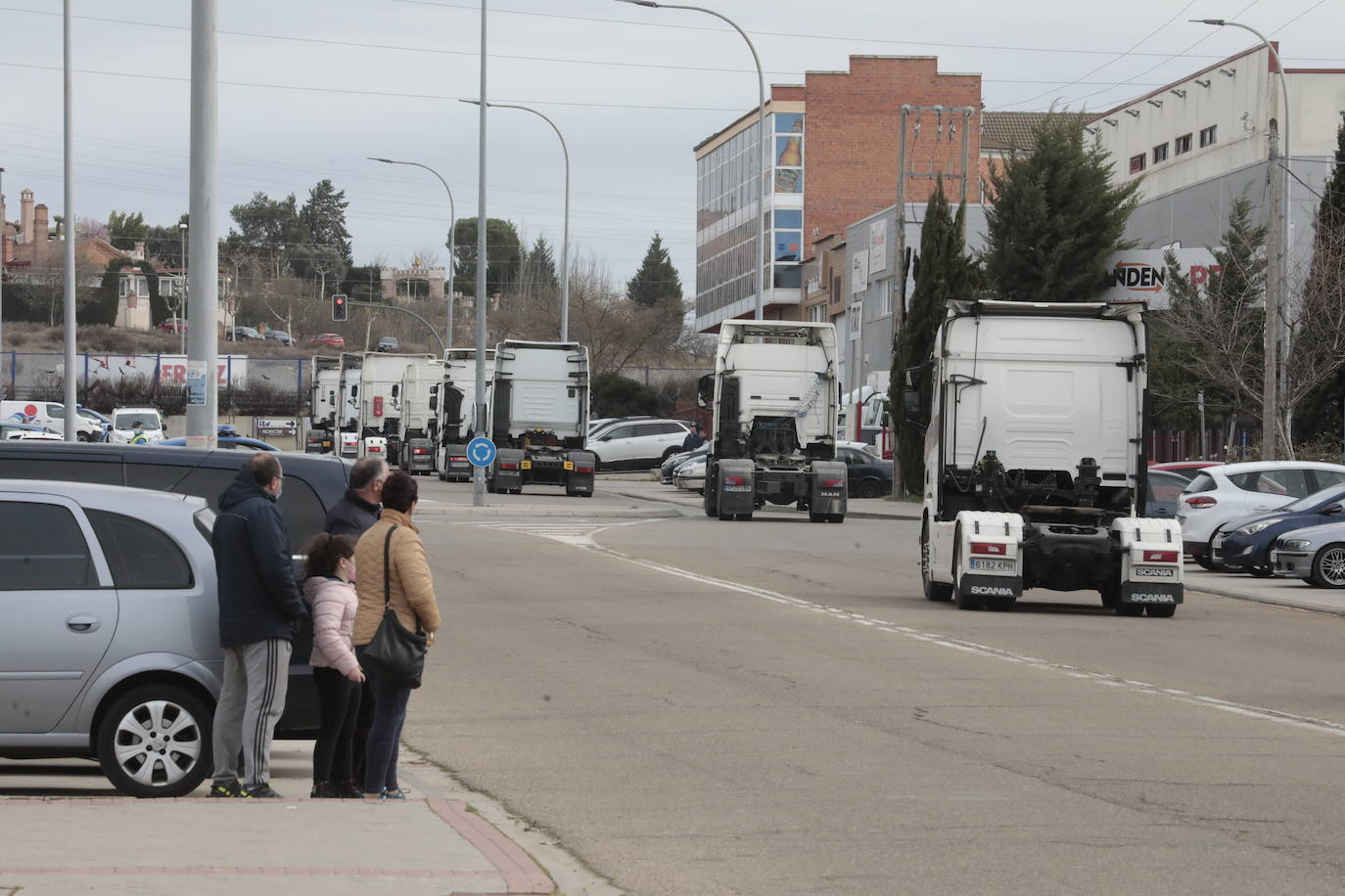 Fotos: La caravana de camiones, a su paso por Valladolid