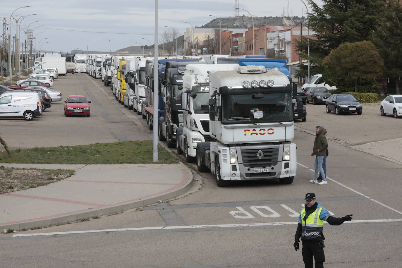 Fotos: La caravana de camiones, a su paso por Valladolid