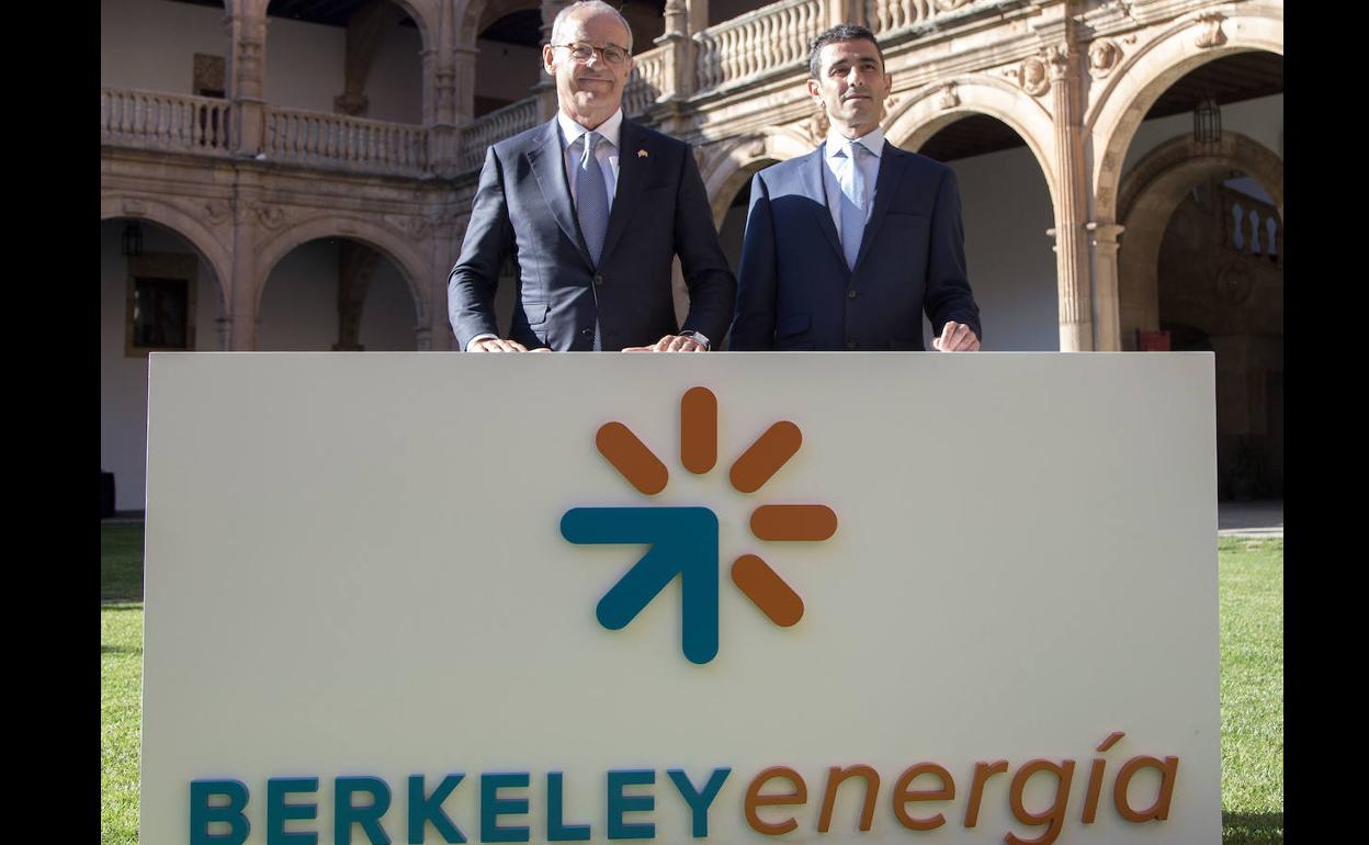 Francisco Bellón, vicepresidente ejecutivo y Paul Atherley, CEO de Berkeley Minera España, en una imagen de archivo.