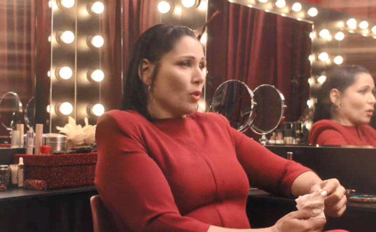 Rosa López durante la entrevista. 
