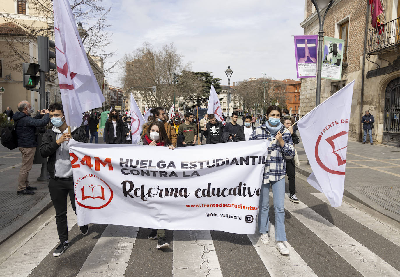 Fotos: Huelga de estudiantes en Valladolid