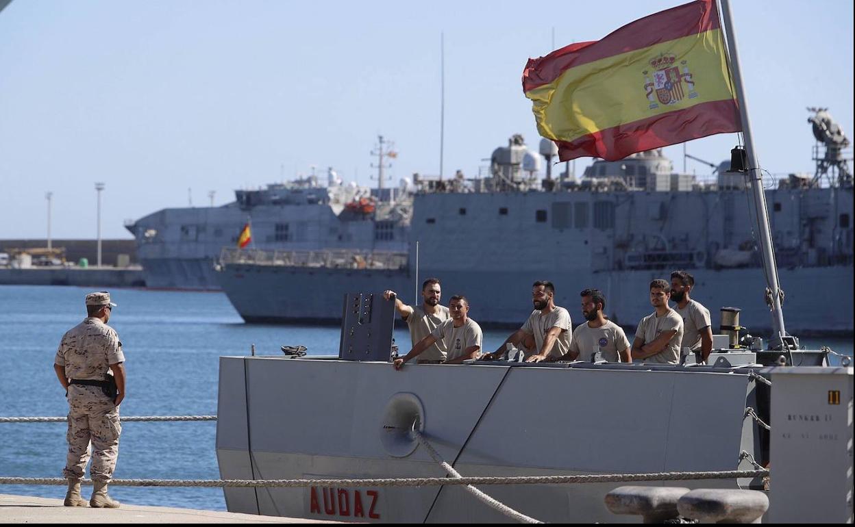 El buque de la Armada española 'Audaz', en una imagen de 2019..