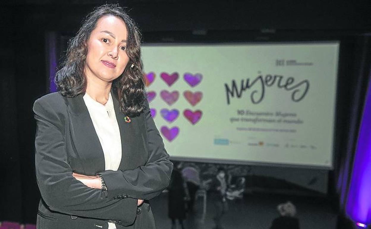 Khadija Ahmadi, ayer en Segovia. 