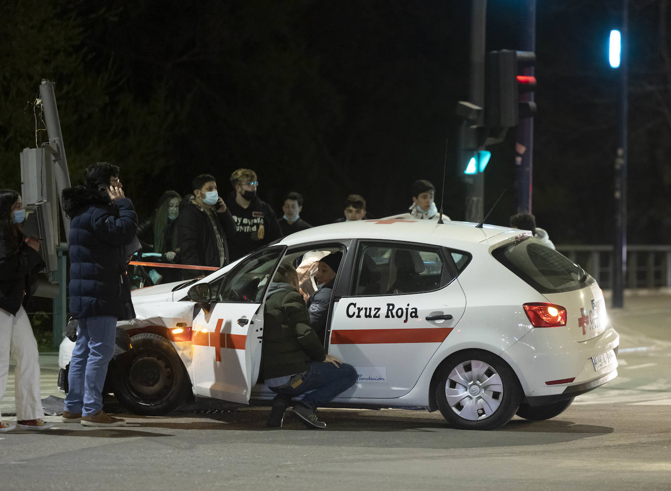 Accidente, en el paseo Isabel La Católica de Valladolid.