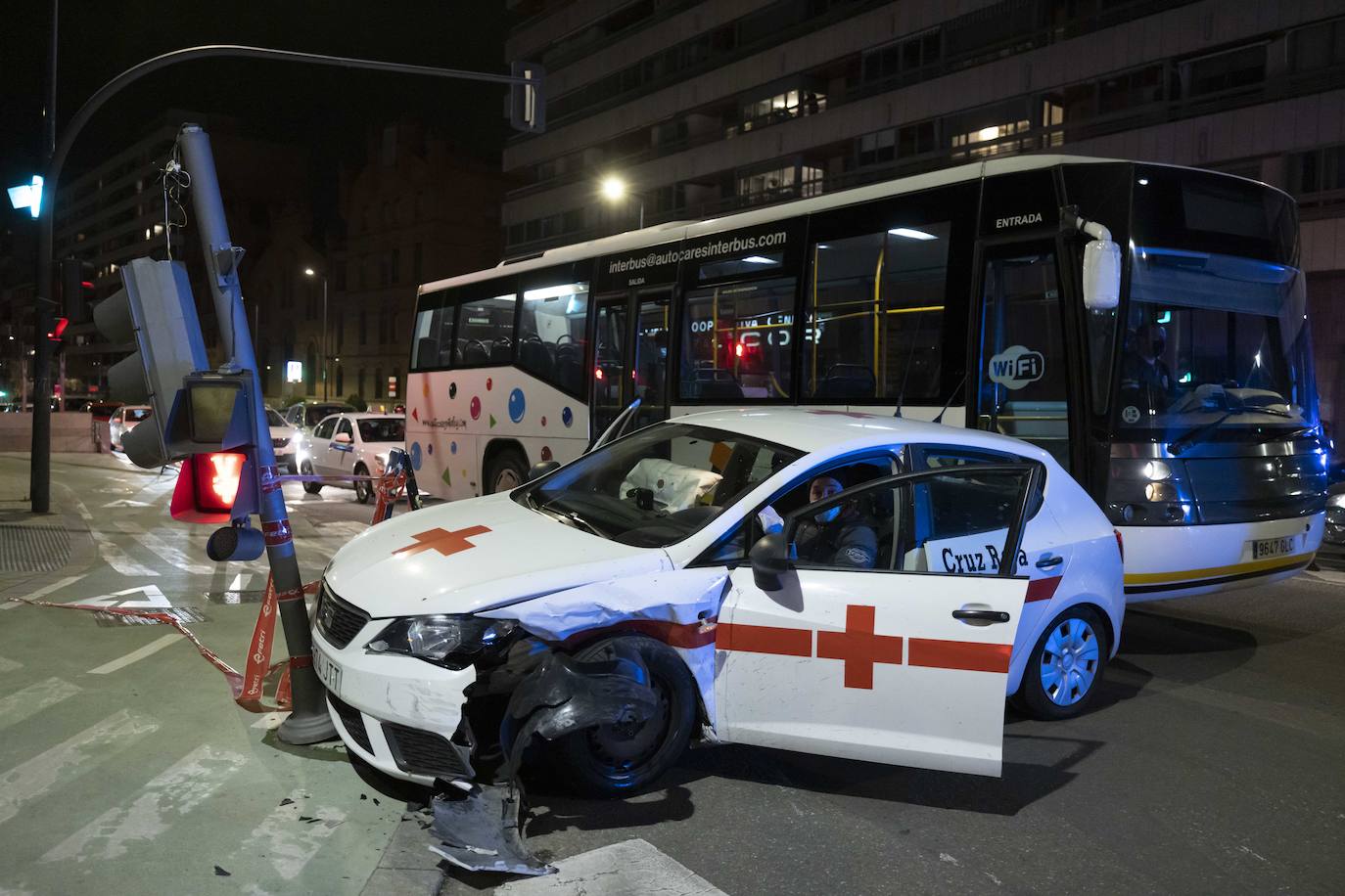 Accidente, en el paseo Isabel La Católica de Valladolid.