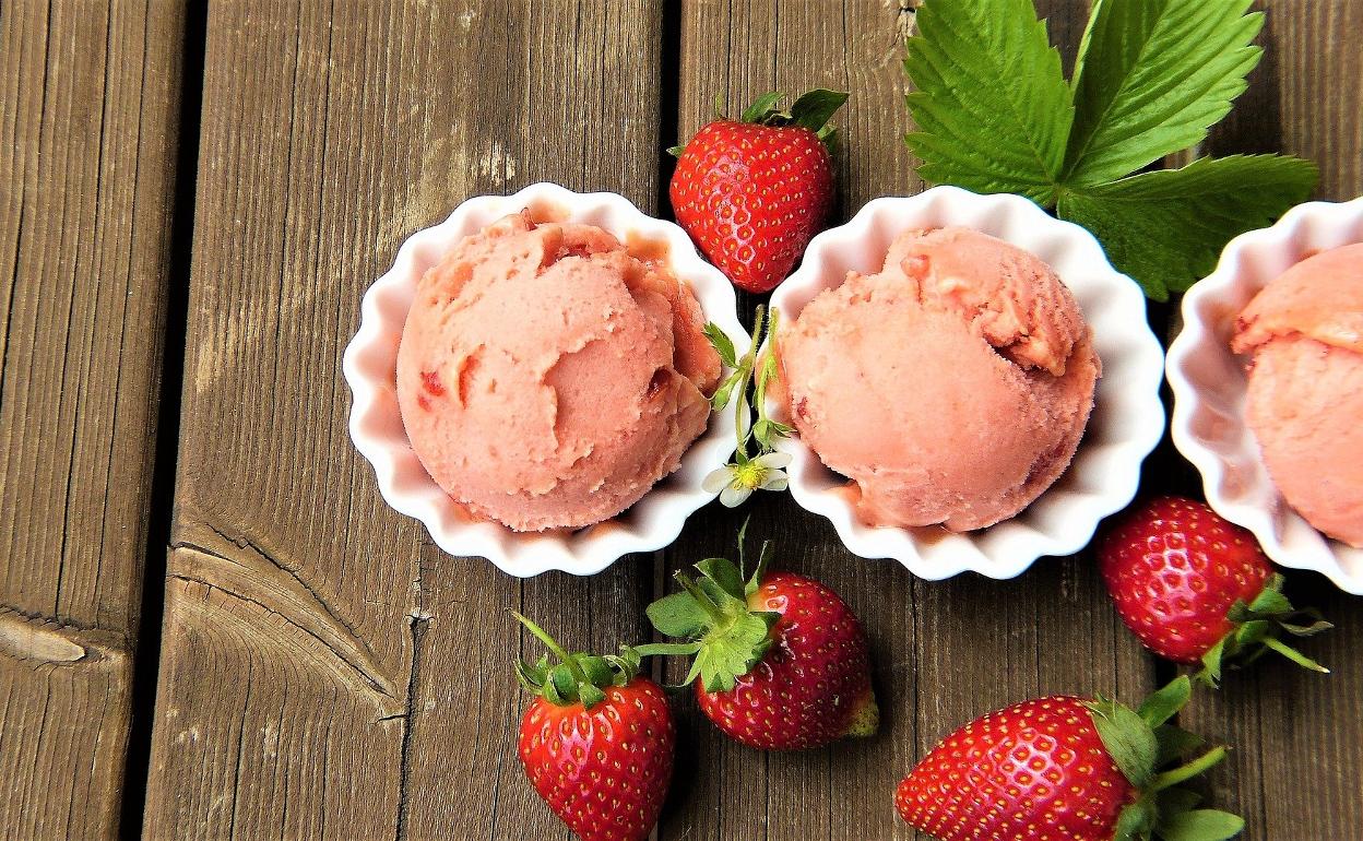 Receta de helado de fresa