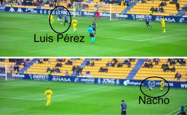 Luis Pérez y Nacho ofrecieron mayor contundencia a la zona defensiva en la segunda parte.