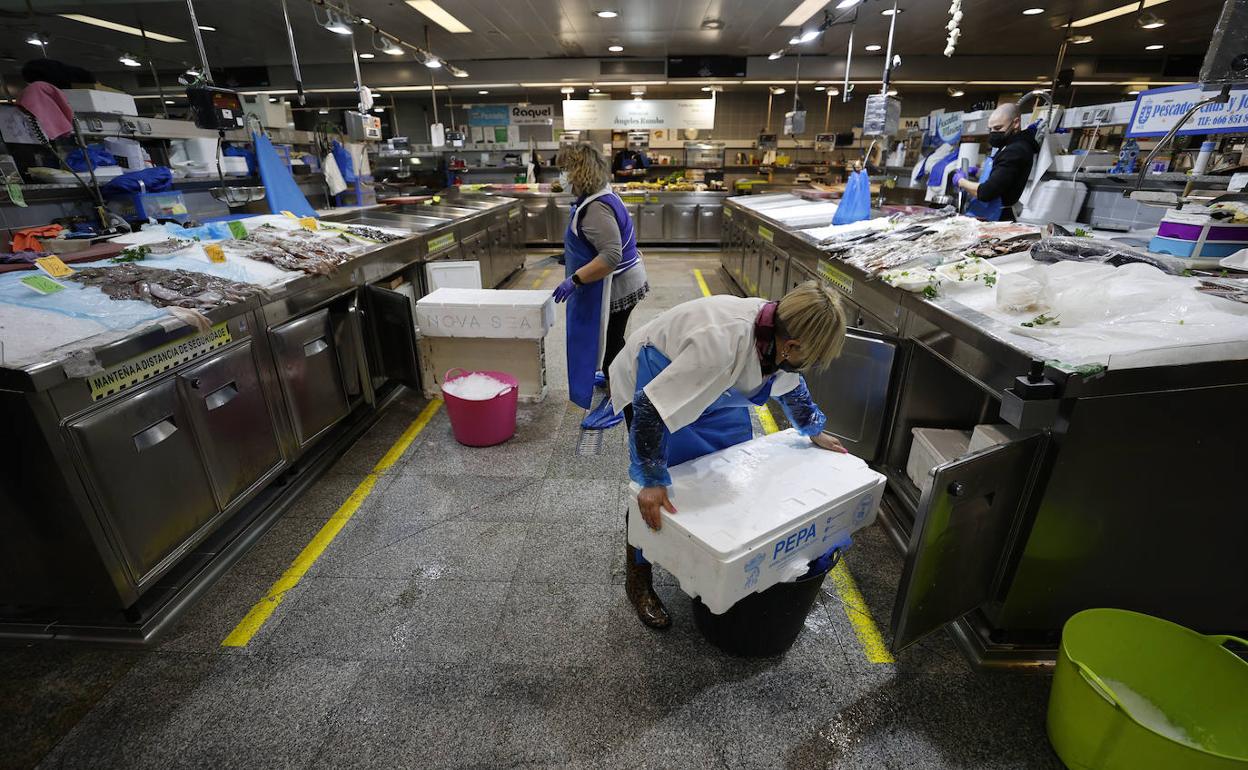 Mercado de pescado de Lugo.