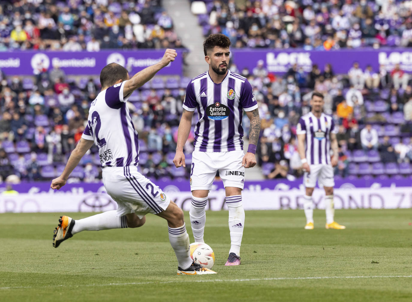 Partido entre el Real Valladolid y el Lugo, este sábado en Zorrilla. 