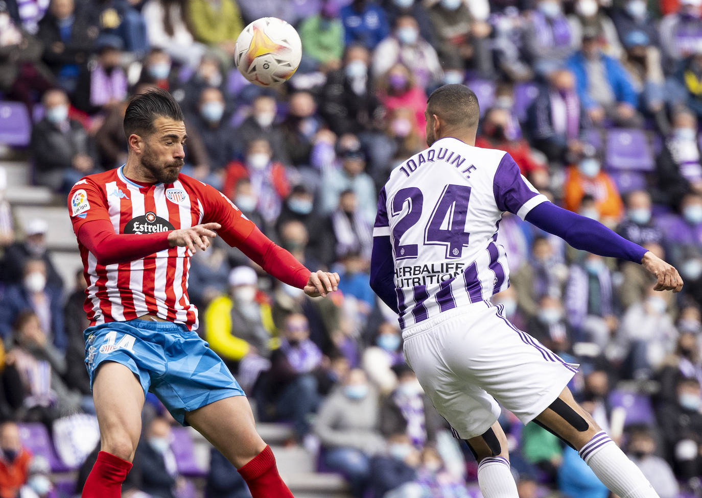 Partido entre el Real Valladolid y el Lugo, este sábado en Zorrilla. 