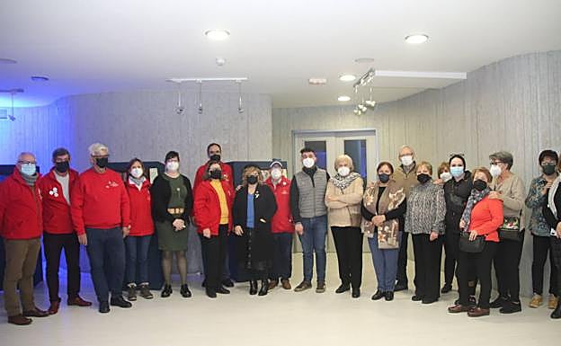 Inauguración de la exposicicón con belenistas de Cuéllar y de Alcalá de Henares. 