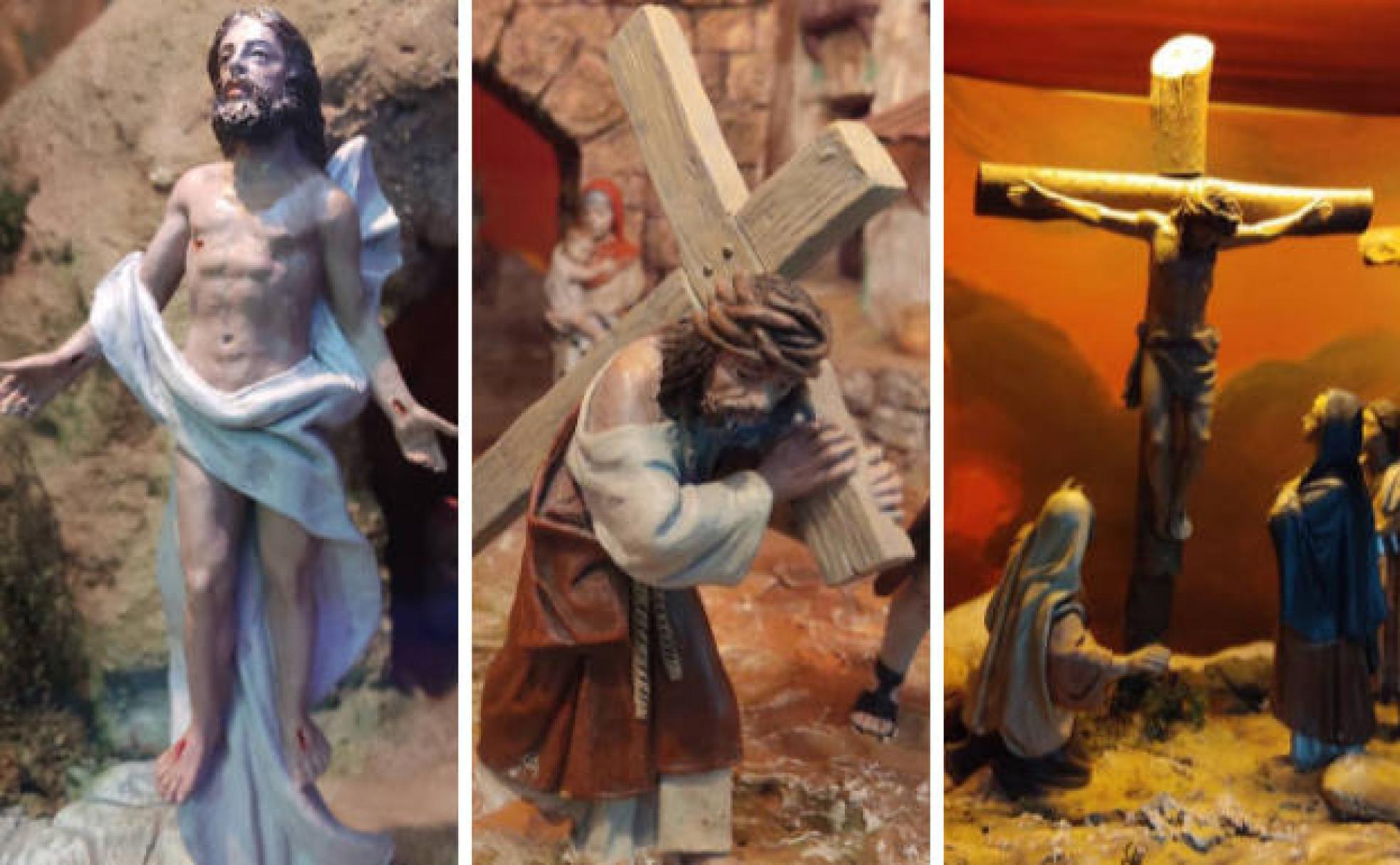 Dioramas de distintas escena de la pasión, muerte y resurrección de Jesucristo que se exponen en Cuéllar. 