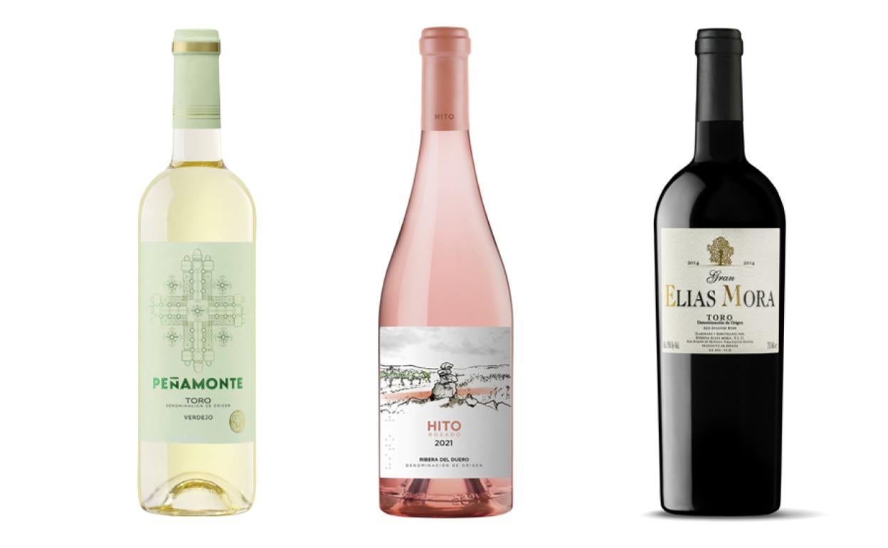 Peñamonte Verdejo 2021, Hito Rosado 2021, Gran Elías Mora 2014.  