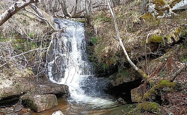 Cascada en Brañosera, un atractivo natural que llama la atención de turistas y visitantes. 