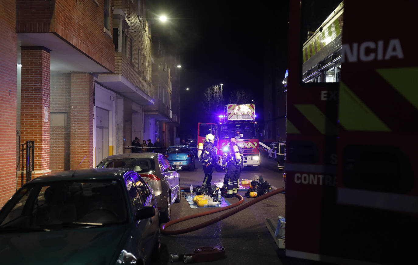 Incendio en la calle Peregrinos.