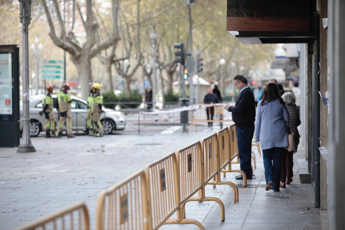 Fotos: Caída de cascotes en el Paseo de Zorrilla de Valladolid