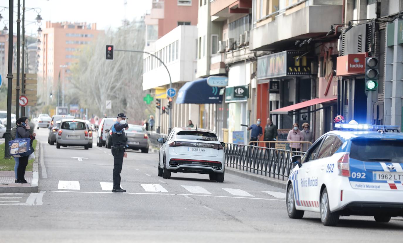 Fotos: Caída de cascotes en el Paseo de Zorrilla de Valladolid