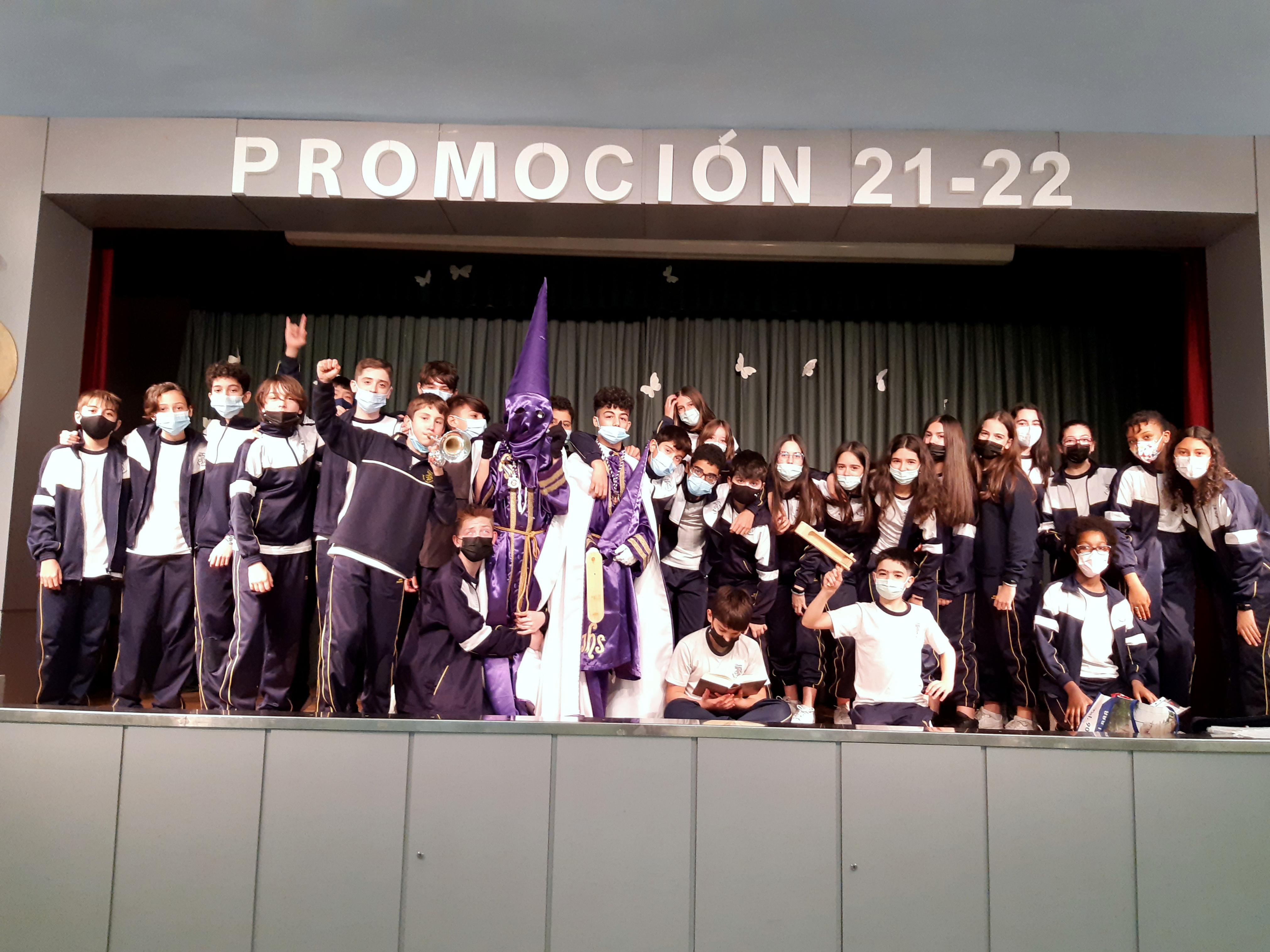 Los Nazarenos de Baltanás comparten su experiencia cofrade en el Colegio Jesús Nazareno de Getafe