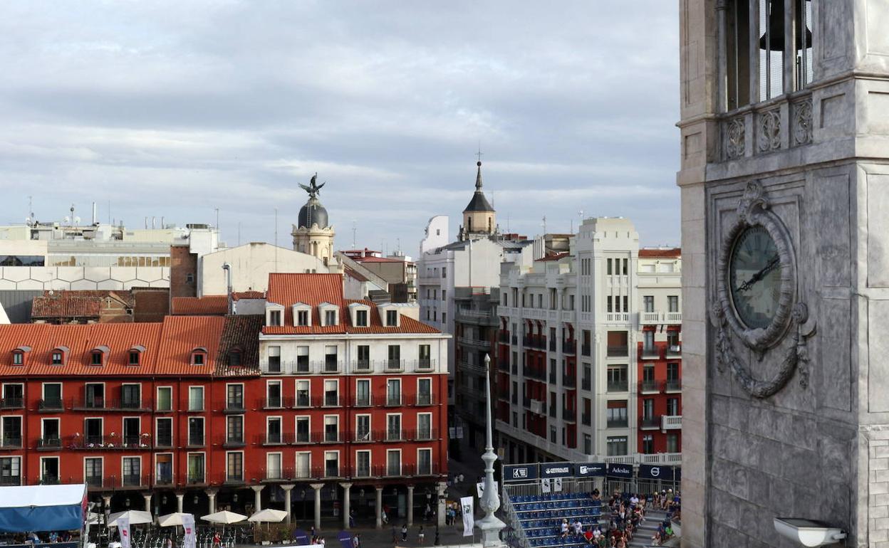 La Plaza Mayor de Valladolid desde la torre del Ayuntamiento. 