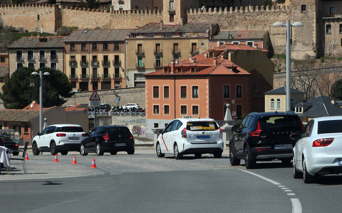 Tráfico en Segovia durante la Semana Santa 